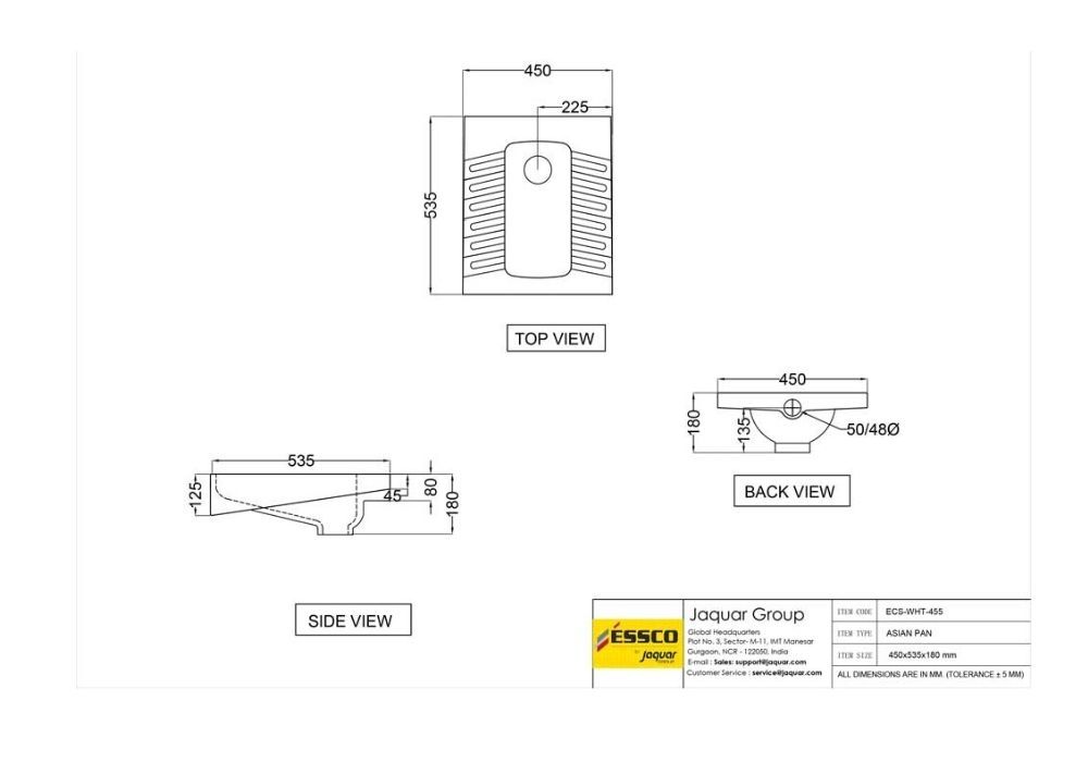 ESSCO ASIAN PAN 450x535x180mm