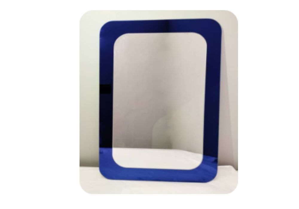 FANCY DOUBLE FRAME MIRROR BLUE