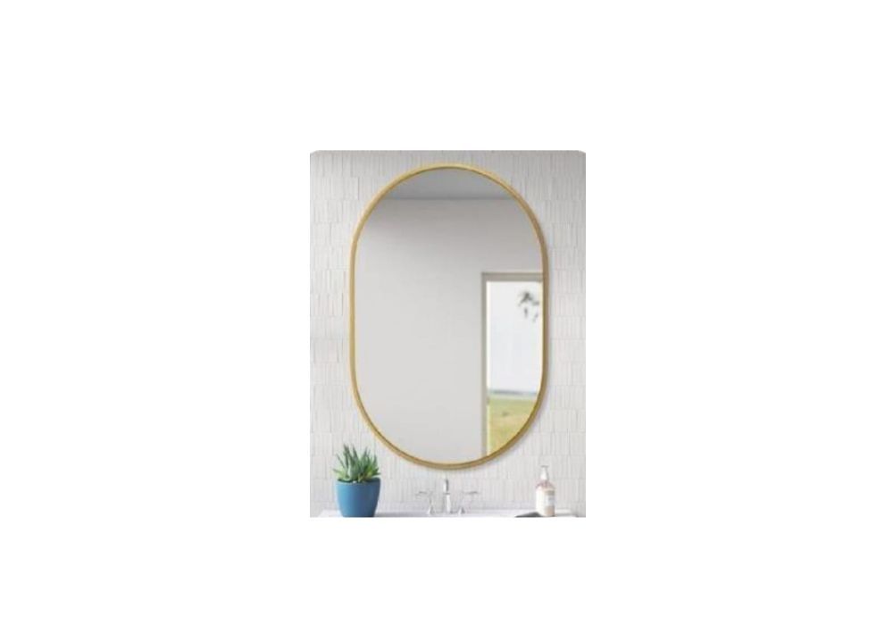 METAL FRAME MIRROR CAPSULE GOLD