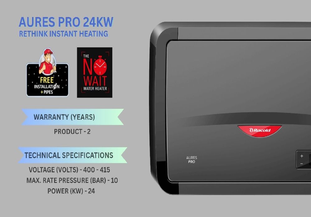 Racold Aures-24KW (INSTANT TANKLESS WATER HEATER)