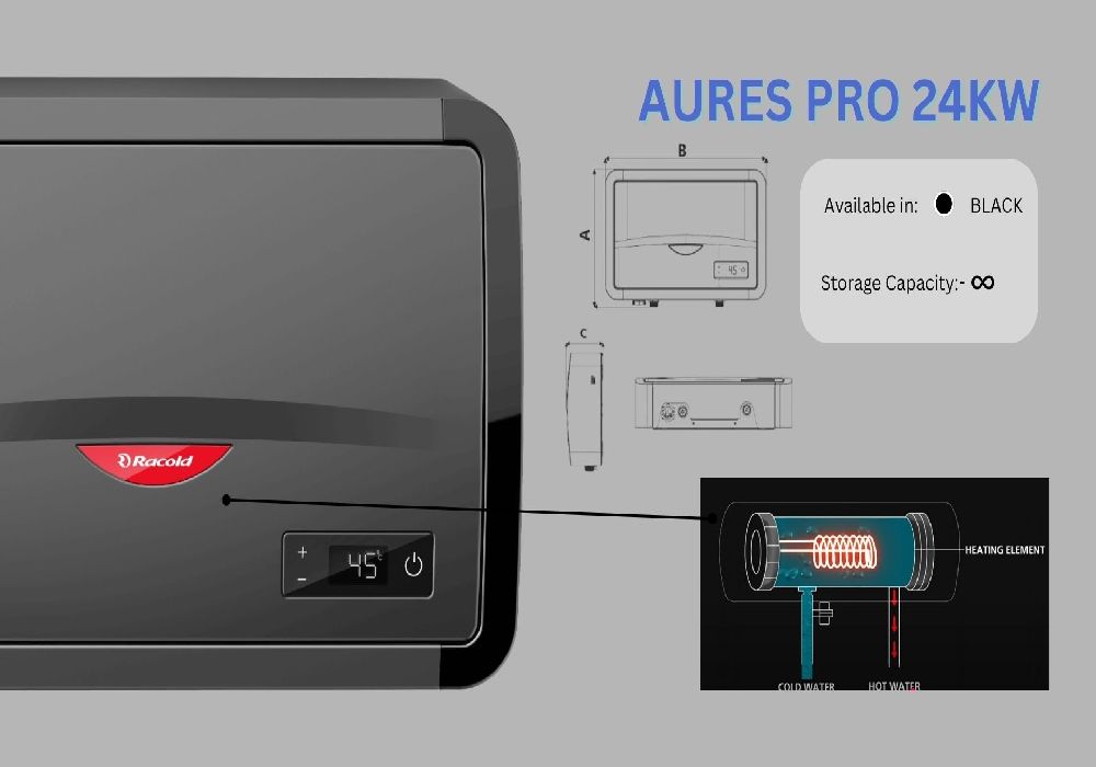 Racold Aures-24KW (INSTANT TANKLESS WATER HEATER)