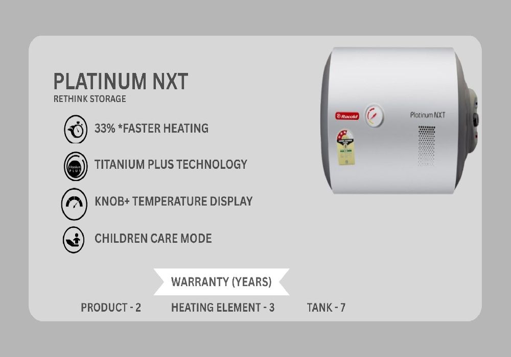 Racold Platinum NXT-50 Liters (HORIZONTAL)