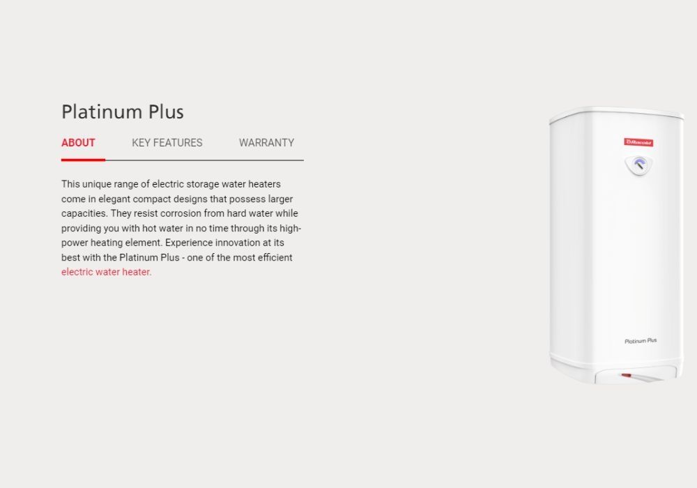 Racold Platinum Plus 100 Litre Vertical Water Heater