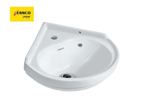 ESSCO WALL HUNG CORNER BASIN WITH FIXING ACCESSORIES