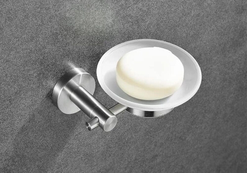 RBC Wall Mount Round Glass Soap Dish