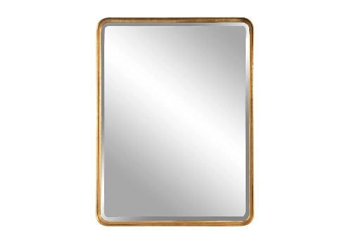 METAL FRAME MIRROR RECTANGULAR GOLD